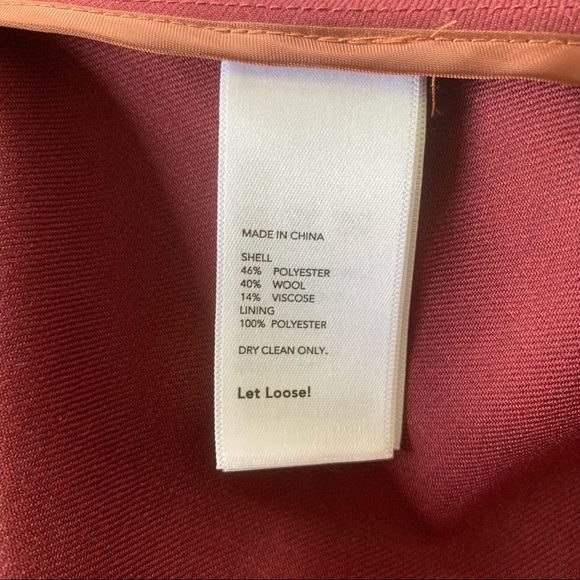 KATE SPADE SATURDAY Mahogany Red Deep V Neck A Line Dress - Picture 11 of 12